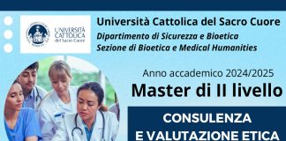 Master di Il livello – CONSULENZA E VALUTAZIONE ETICA IN AMBITO SANITARIO