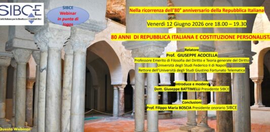 SIBCE – 80 Anni di Repubblica Italiana e Costituzione Personalista